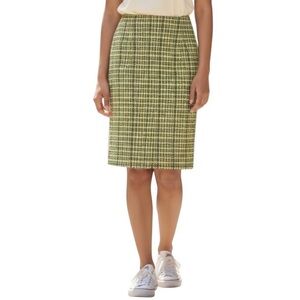 Theory Box Barrie Pencil Skirt Womens Sz 4 Green Black Cream Tweed Midi